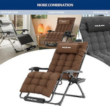 UDPATIO Oversized Zero Gravity Chair Set of 2, 29In XL Patio Reclining Chair with Cushion, Outdoor Folding Recliner - Photo 4
