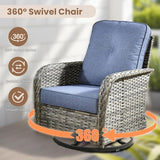 HOOOWOOO Patio Furniture Set, 7 Pieces Outdoor Conversation Set - Photo 2