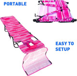 EasyGo Product FLIP Face Down Tanning Beach Chair Lounger with Face & Arm Holes - Polyester Material – Multiple - Photo 7