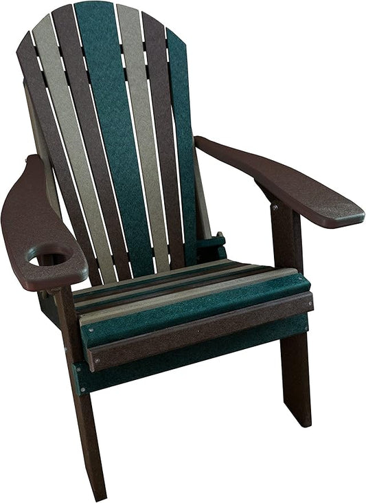 Furniture Barn USA Poly Folding Adirondack Chair with Smart Phone Holder, Camo