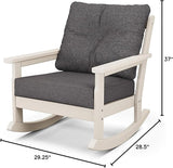 Polywood® Vineyard Rocking Chair, Sand/Ash Charcoal - Photo 3