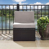 Crosley Furniture Palm Harbor Armless Outdoor Sectional Chair, Wicker Patio Chairs for Porch, Deck, Backyard - Photo 6
