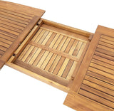 Christopher Knight Home Stamford Outdoor Acacia Wood Expandable Dining Table, Teak - Photo 9