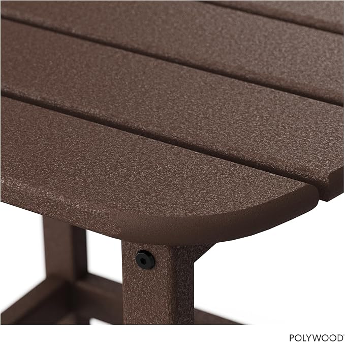 POLYWOOD SBT18MA South Beach 18" Outdoor Side Table, Mahogany
