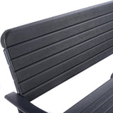 HAPPYGRILL Outdoor Swing Glider Bench, Patio Loveseat Chair with Steel Frame - Photo 7