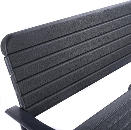 HAPPYGRILL Outdoor Swing Glider Bench, Patio Loveseat Chair with Steel Frame, Rocking Bench for Porch Deck Poolside Garden