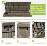 Greesum 120 Gallon Deck Box, Resin Outdoor Storage Container for Patio Furniture, Garden Tools, Pool Accessories - Photo 5