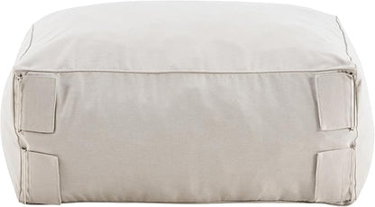 Christopher Knight Home Teriu Outdoor Bean Bag Chair with Shredded Foam, Modern Bean Bag Chairs for Adults and Kids, Indoor/Outdoor Ottoman Pouf, All Weather Lounge Chair Outdoor, Beige