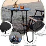 Small Patio Side Table, Weather Resistant Anti-Rust Outdoor Metal Patio Round End Table, Outdoor End Table for Garden - Photo 3
