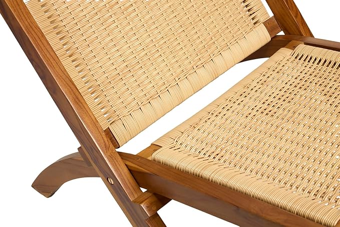 TeakCraft Teak Rattan Lounge Chair – Foldable - Photo 5