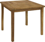 Sunnydaze 4-Person Teak Wood Outdoor Table - Square 32-Inch Patio Dining Table for Outside, Deck - Photo 1