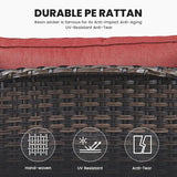 Belord Wicker Furniture 4 Pieces Outdoor Patio Furniture Set Patio Chairs with Ottomans Conversation Set for Porch - Photo 6