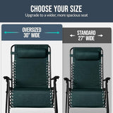 Best Choice Products Set of 2 Extra Wide Adjustable Steel Mesh Zero Gravity Lounge Chair Recliners w/Pillows and Cup - Photo 4