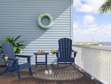 Upgraded Folding Adirondack Chair with All-Weather Cup Holder-EcoVida, Premium Wood Grain Texture, HDPE Waterproof - Photo 2