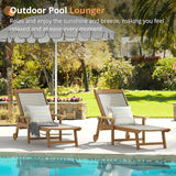 LUE BONA Chaise Lounge Chair Outdoor, HDPS and HDPE Wicker Material, Patio Lounge Chair with Adjustable Backrest - Photo 2