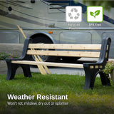 RTS Home Accents Custom Length Lightweight Indoor or Outdoor Bench Ends with Backrest (Wood & Screws Sold Separately) - Photo 4
