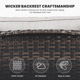 Belord Wicker Furniture 4 Pieces Outdoor Patio Furniture Set Patio Loveseat Sofa Set with Wicker Chairs and Coffee Table - Photo 7