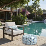 LVTXIII Outdoor Inflatable Ottoman, 21"x21"x9" Patio Fade-Resistant Footrest Stool with Handle - Photo 2