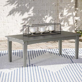Signature Design by Ashley Visola Outdoor HDPE Patio Cocktail Table, Gray - Photo 2