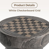COSIEST Outdoor Side Table with Chessboard - Photo 3