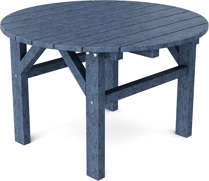 Wildridge Classic 33" Occasional Table, Patriot Blue - Outdoor Weather Resistant Recycled Plastic Furniture for Patio