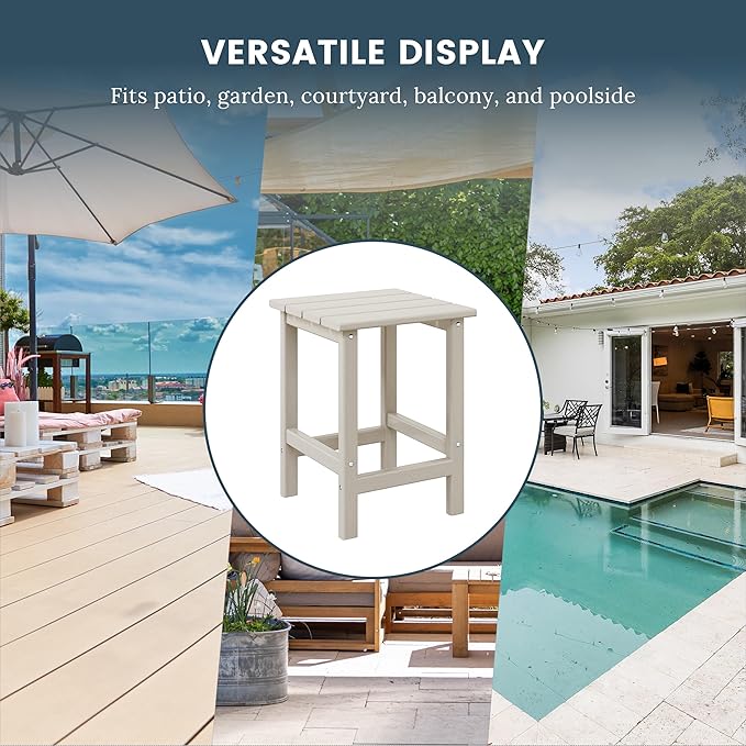 Costaelm 3 piece Patio Set, Outdoor Modern Adirondack Table and Chairs - Photo 4