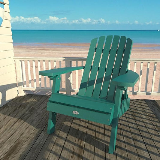 Cape Folding and Reclining Adirondack Chair, Seaglass Blue
