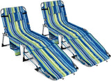 COSTWAY Tanning Chair with Face Hole, Folding Sun Bathing Lounge Chair with Armrest, Side Pocket & Protective Flap - Photo 1