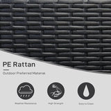 2 FT Wicker Porch Swing, Square Single Person Outdoor Hanging Swing Bench. Handwoven with Weatherproof PE Rattan - Photo 7
