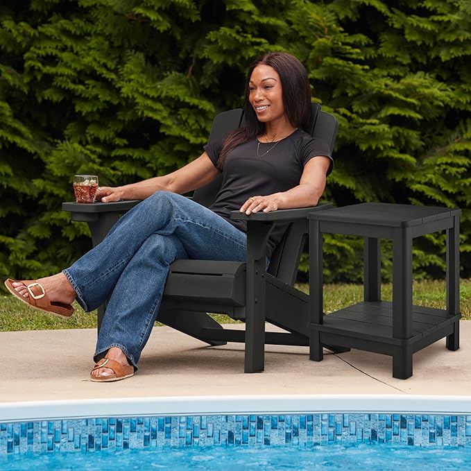 Keter Kiawah Adirondack Chair - Black