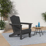 KINGYES Folding Adirondack Chair Set of 8, HDPE All-Weather Folding Adirondack Chair, Grey - Photo 2