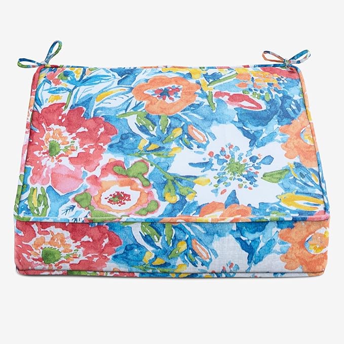 BrylaneHome Extra-Thick Seat Cushion - 23”L x 22”W x 5.5”H - Patio & Outdoor - Water - Photo 1