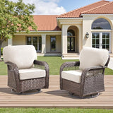 Wicker Swivel Rocker Patio Chairs - Photo 1