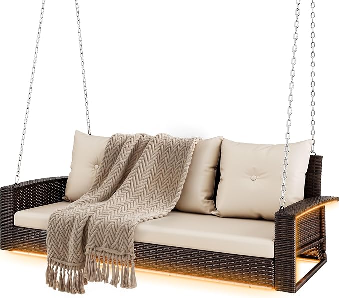 DWVO LED 3-Seat Patio Porch Swing - Photo 8