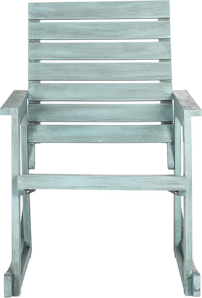 SAFAVIEH Outdoor Collection Alexei Ash Grey Rocking Chair