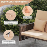Tangkula Patio Rattan Daybed with 4-Level Adjustable Backrest - Photo 6