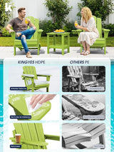 KINGYES Adjustable Folding Adirondack Chair, 3-Position Reclining Adirondack Chairs with Cup Holder - Photo 7