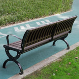 Outdoor Bench, Garden Bench, Metal Bench with Wide Armrests and Backrest, All-Weather Patio Bench for Garden, Porch - Photo 7