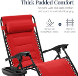 Best Choice Products Oversized Padded Zero Gravity Chair, Folding Outdoor Patio Recliner - Photo 4