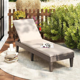 HAPPYGRILL Outdoor Chaise Lounge Chair Rattan Recliner Lounger with Removable Cushion & 3-Level Adjustable Backrest - Photo 4