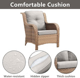 Rilyson Patio Furniture Chairs Outdoor Chair - 2 Piece Wicker Rattan Chairs Set with High Back and Deep Seating for - Photo 4