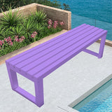 Metal Garden Bench Weatherproof Outdoor Benches Park Bench Patio Seat Front Porch Seat 3.3ft 3.9ft 4.9ft 5.9ft Backless - Photo 1