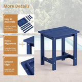 LUE BONA Outdoor Side Table, HDPS Small Outdoor Table, Adirondack Side Table, Outside End Table for Patio, Porch, Deck - Photo 7