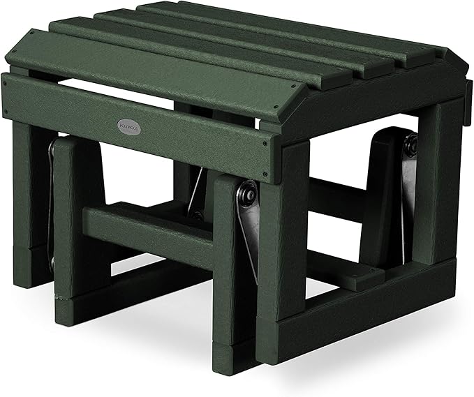 POLYWOOD Adirondack Glider Ottoman, Green - Photo 1