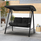 AECOJOY Outdoor Patio Swing Chair for Adults, 2-Seat Porch Swings with Adjustable Canopy - Photo 9