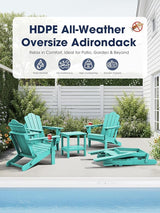 KINGYES Adjustable Folding Adirondack Chair Set of 2, 3-Position Reclining Adirondack Chairs with Cup Holder - Photo 9