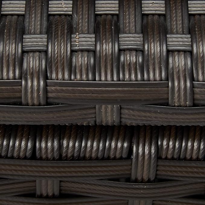 Christopher Knight Home Justin Outdoor Wicker Coffee Table, Brown, Black