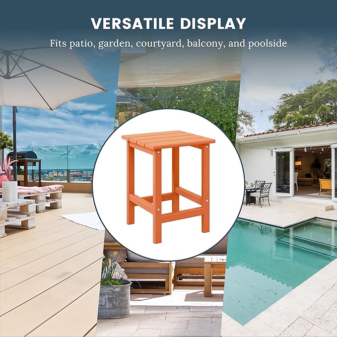 Costaelm 3 piece Patio Set, Outdoor Modern Adirondack Table and Chairs - Photo 5