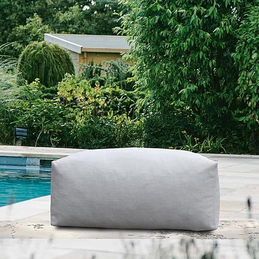 Dineli Modern Ottoman Chair Coffee Table Outdoor Furniture Patio Couch Side Table Creating a Unique Patio Garden Modular Contemporary Sofa (Light Gray)