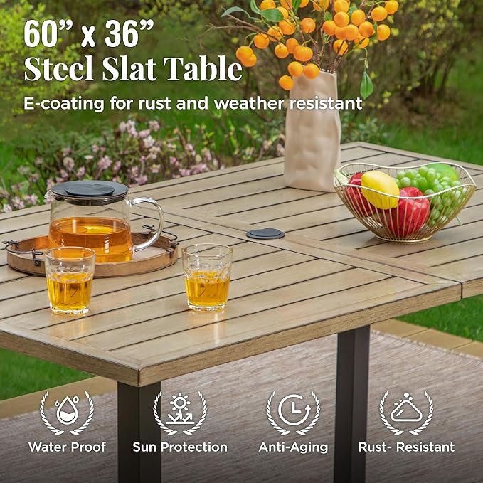 Outdoor Patio Dining Table for 6 - Photo 4